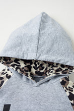 Load image into Gallery viewer, Girls Cheetah Leopard Pattern Contrast Hooded Jumpsuit