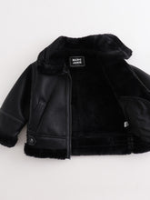 Load image into Gallery viewer, MARC & JANIE Boys Fleece Lined PU Leather Jacket