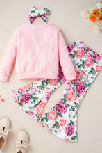 Load image into Gallery viewer, Baby Girls' Top and Floral Bell Bottoms Pants Set