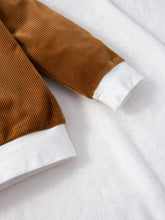 Load image into Gallery viewer, Kids Bear Applique Corduroy Pullover and Joggers Set