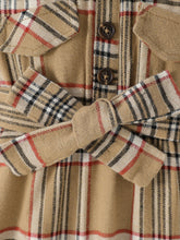 Load image into Gallery viewer, Girls Spliced Plaid Tie Waist Dress
