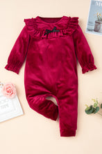 Load image into Gallery viewer, Baby Girls' Velour Jumpsuit