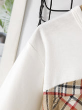 Load image into Gallery viewer, Girls Spliced Plaid Tie Waist Dress