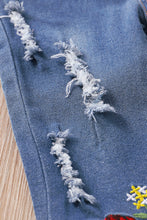 Load image into Gallery viewer, Toddler Girls' Peplum Top and Embroidered Jeans set