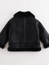 Load image into Gallery viewer, MARC & JANIE Boys Fleece Lined PU Leather Jacket