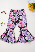 Load image into Gallery viewer, Baby Girls' Top and Floral Bell Bottoms Pants Set