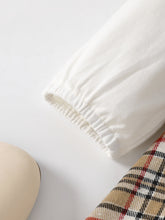 Load image into Gallery viewer, Girls Spliced Plaid Tie Waist Dress