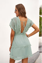 Load image into Gallery viewer, Deep V-Neck Tassels Lace Dress
