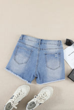 Load image into Gallery viewer, Frayed Hem Denim Shorts
