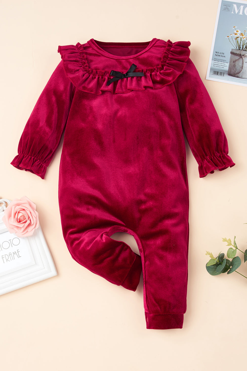 Baby Girls' Velour Jumpsuit