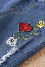 Load image into Gallery viewer, Toddler Girls&#39; Peplum Top and Embroidered Jeans set
